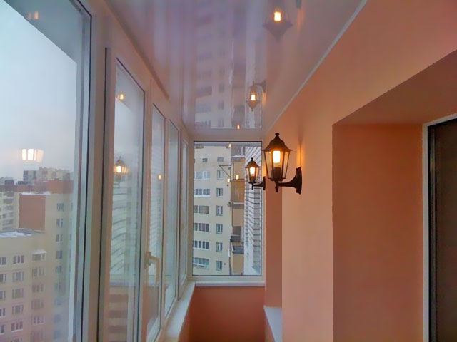 Освещение на балконе или лоджии в Днепропетровске