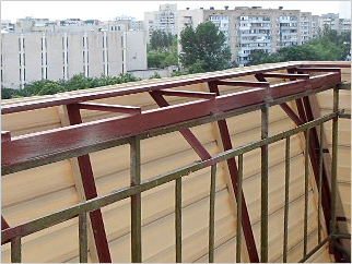 Установка каркаса балкона для выноса